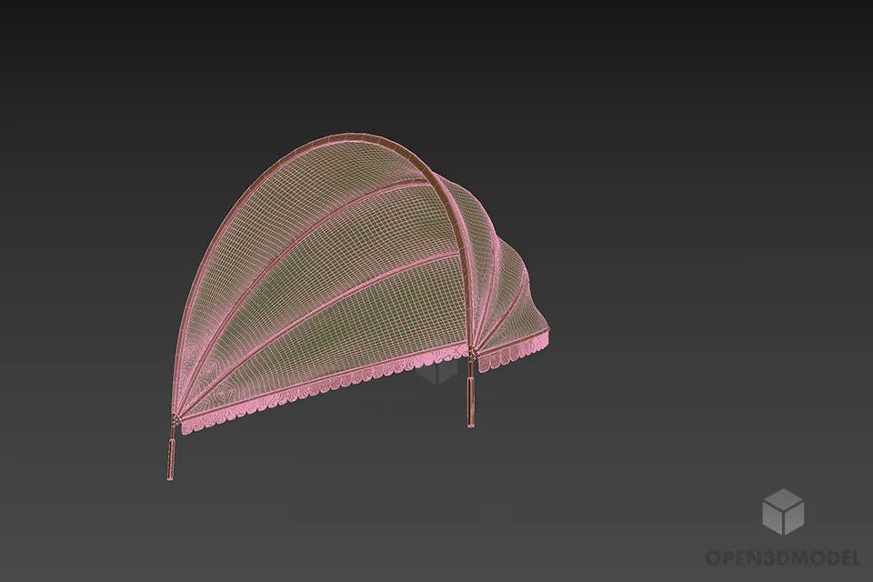 Curved Canopy With Steel Structure 3d model 2