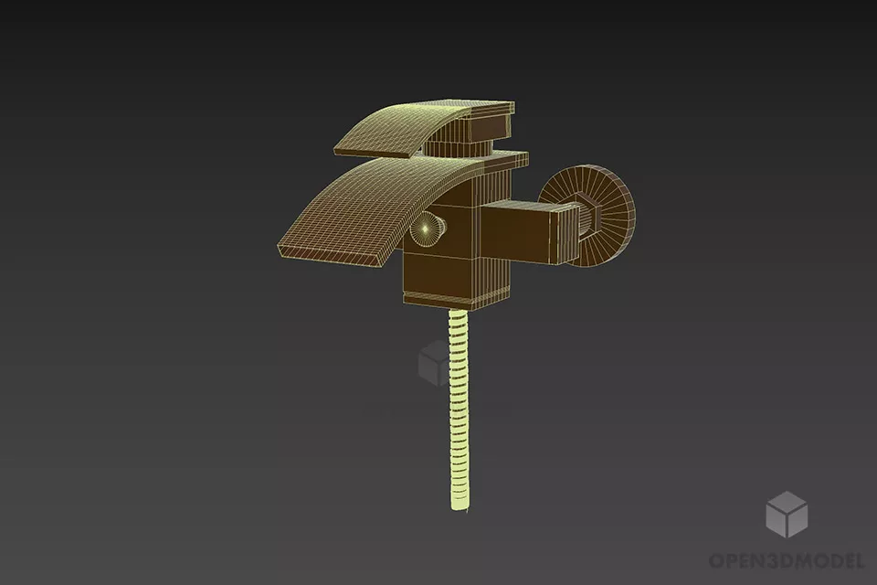 Bathroom Mixer Tap Stainless Steel 3d model 2
