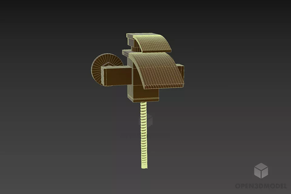 Bathroom Mixer Tap Stainless Steel 3d model 3