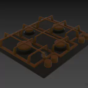 Modern Gas Stove Ariston 3d model