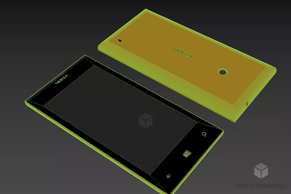 Smartphone Android Nokia 3d model 2