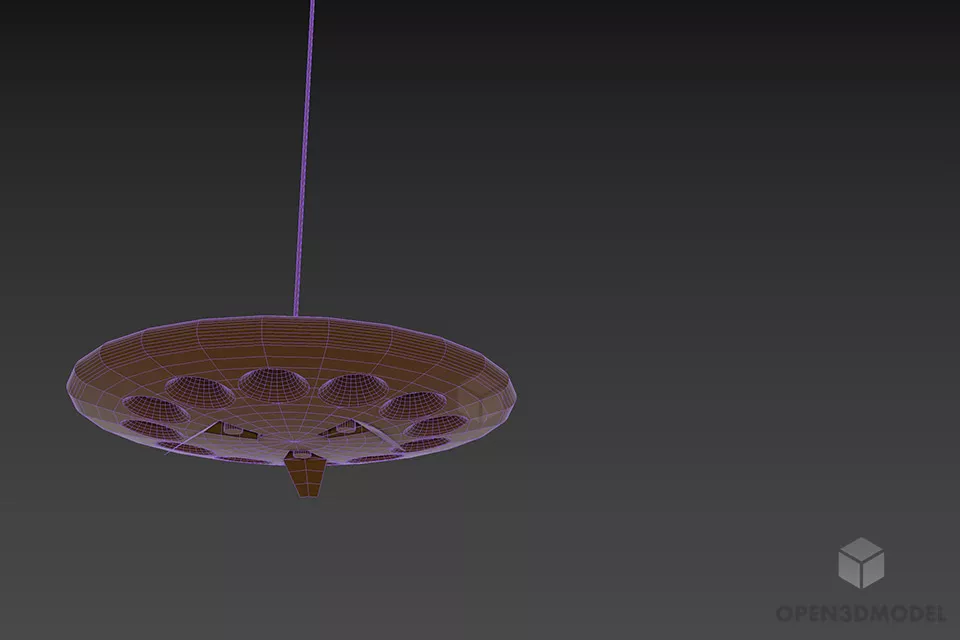 Ufo Pendant Lamp 3d model 2