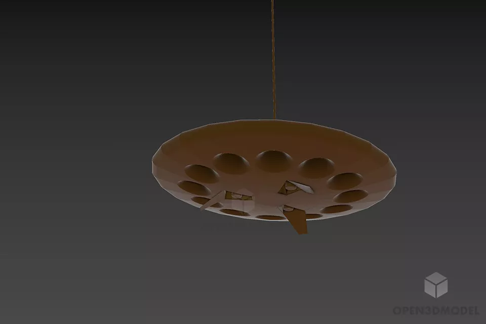 Hole Rectangle Floor Lamp 3d model