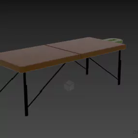 Wood Table For Spa Room 3d model