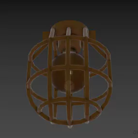 Lantern Wire Lamp Ceiling Mounted 3d model