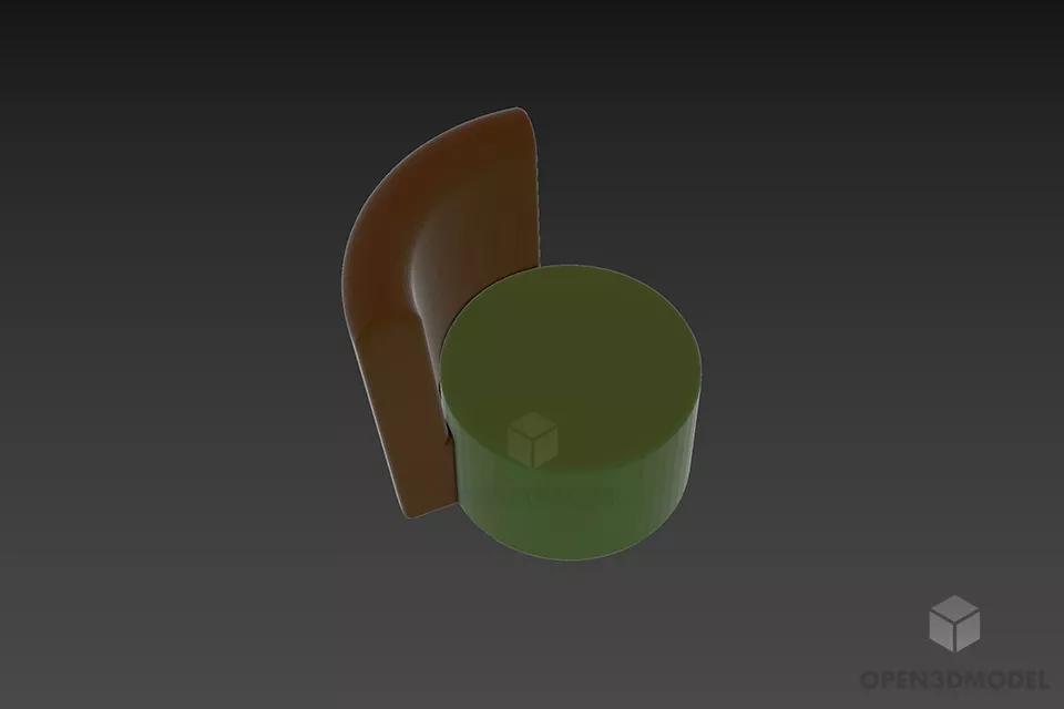 Modernism Plastic Chair Benjamin 3d model