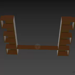 Side Shelf Modern Style 3d model