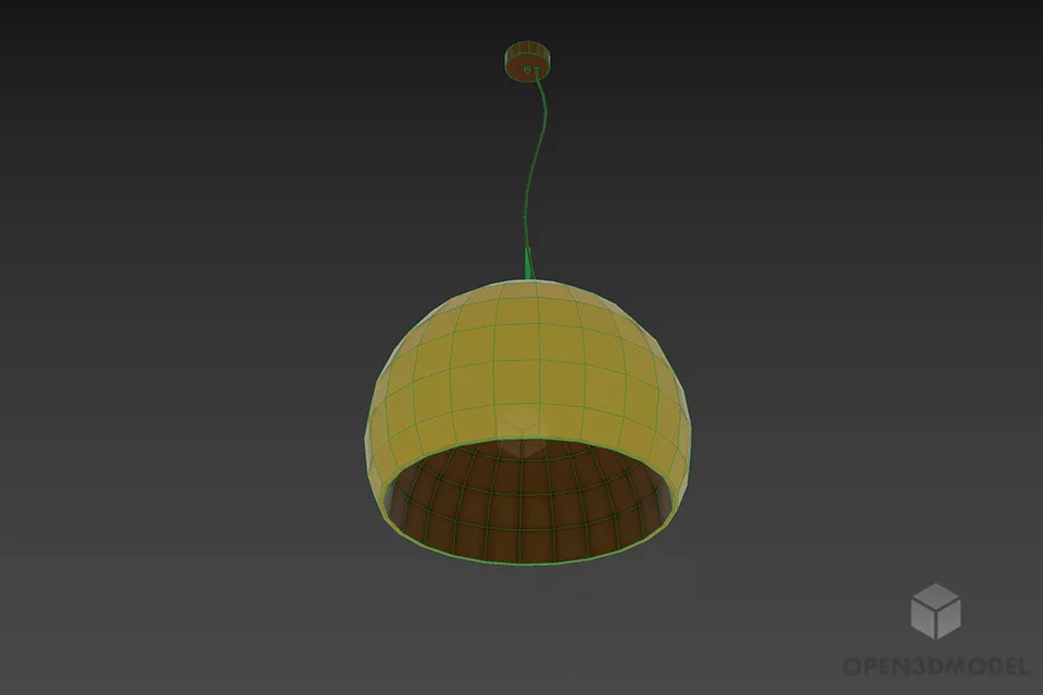 Modern Sphere Pendant Lamp 3d model 3