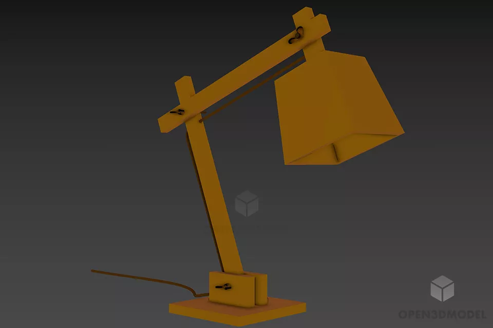 Square Stool Table 3d model