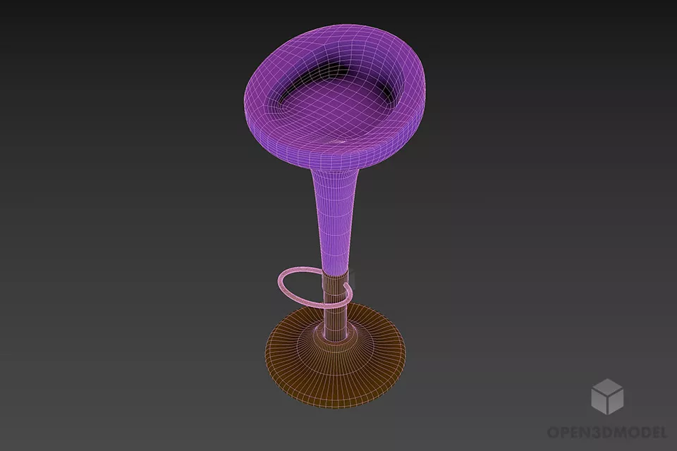 Bar Chair Stool 3d model 2