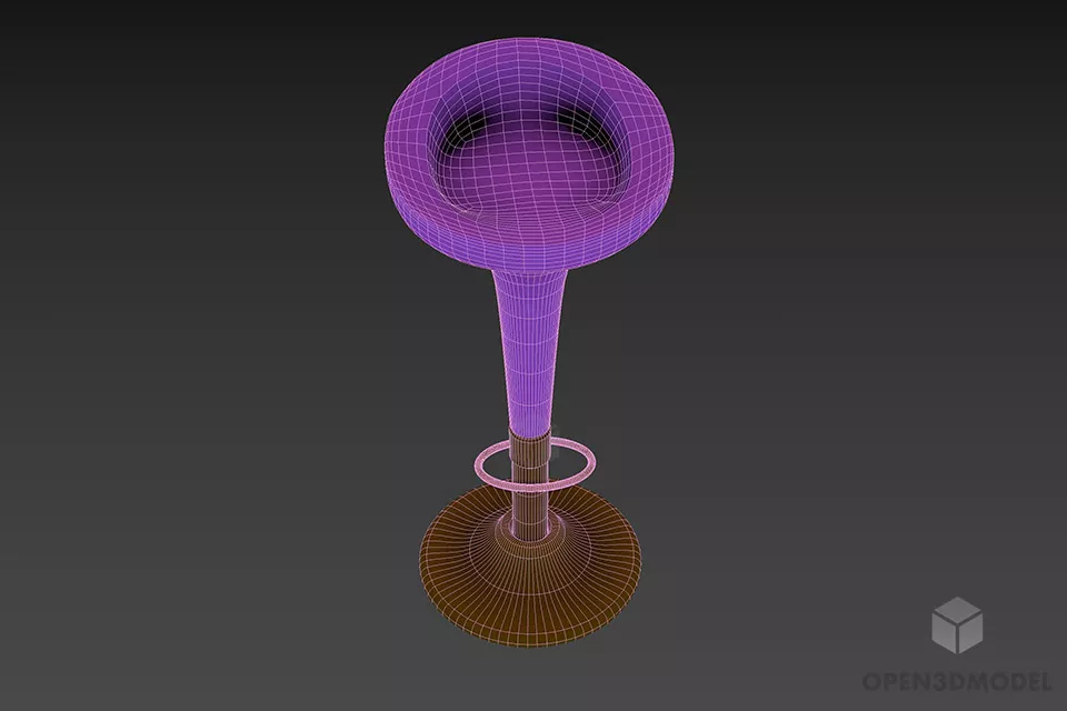 Bar Chair Stool 3d model 3