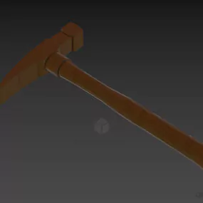 Steel Hammer With Wood Handle 3d model