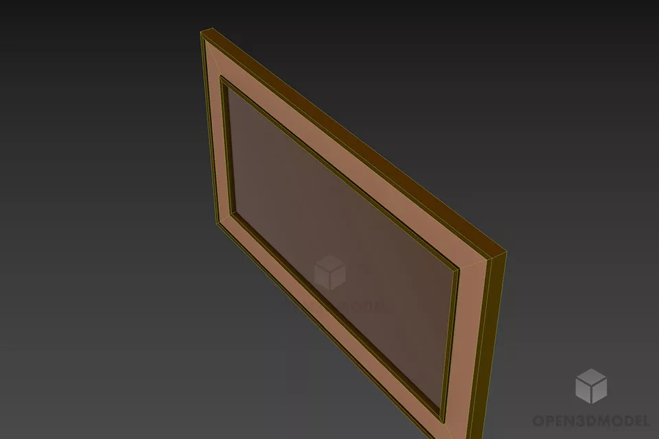 Rectangle Mirror For Bathroom 3d model 2