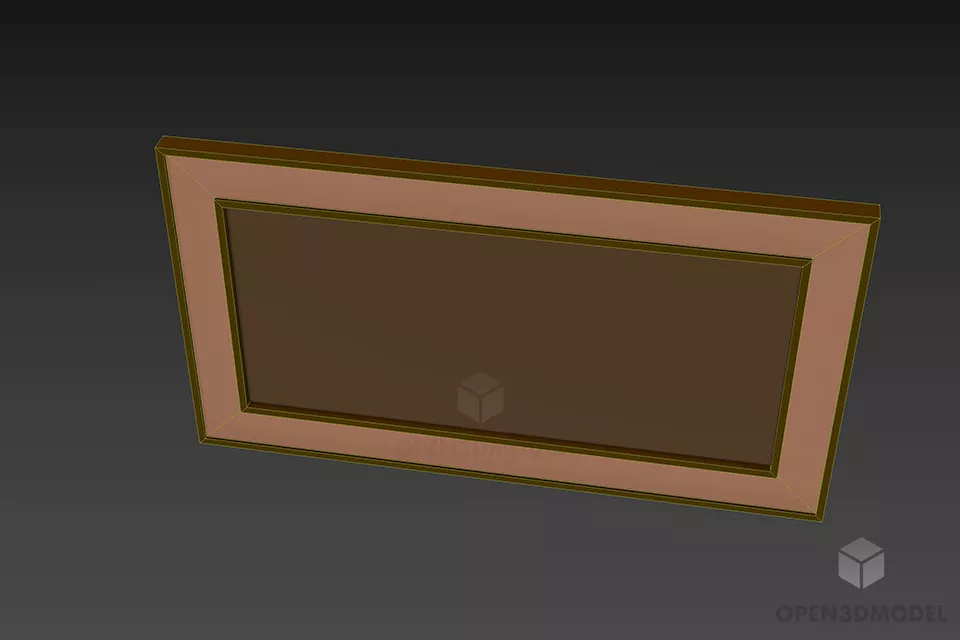 Rectangle Mirror For Bathroom 3d model 3