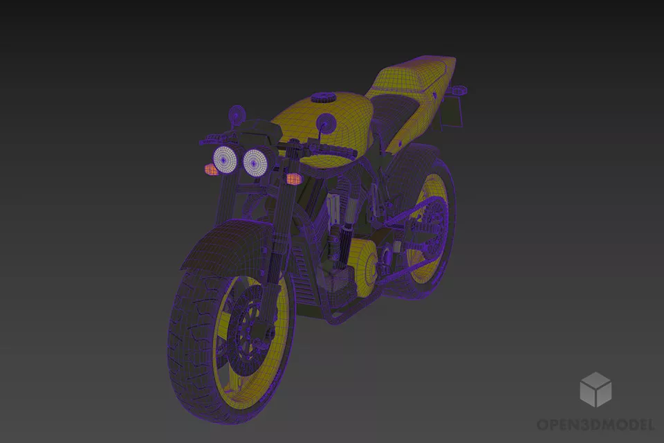 Motorcycle Suzuki Street Motorbike 3d model 2