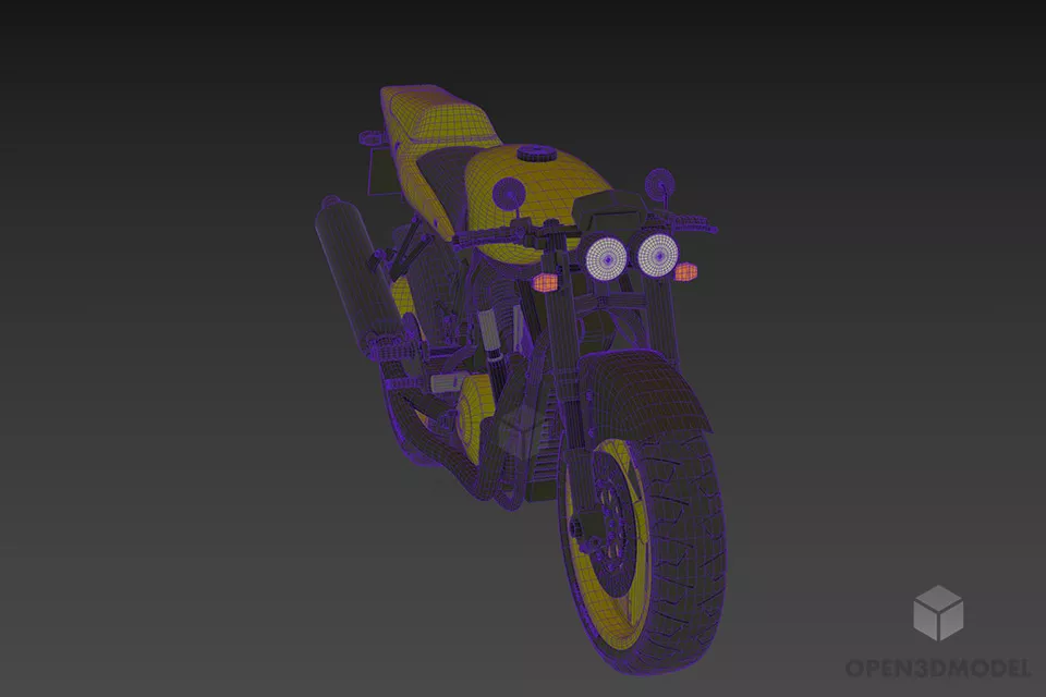 Motorcycle Suzuki Street Motorbike 3d model 3