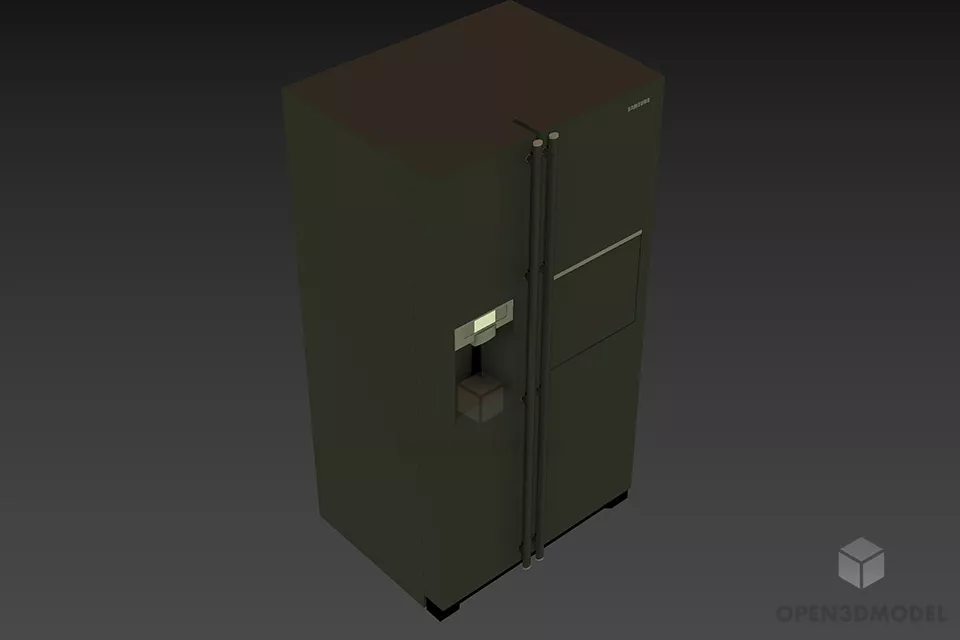 Simple Door With Handle 3d model