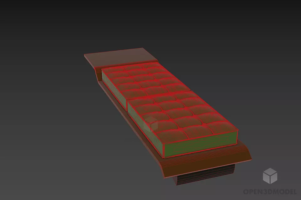 Lounge Sofa With Tufted Upholstered 3d model 3