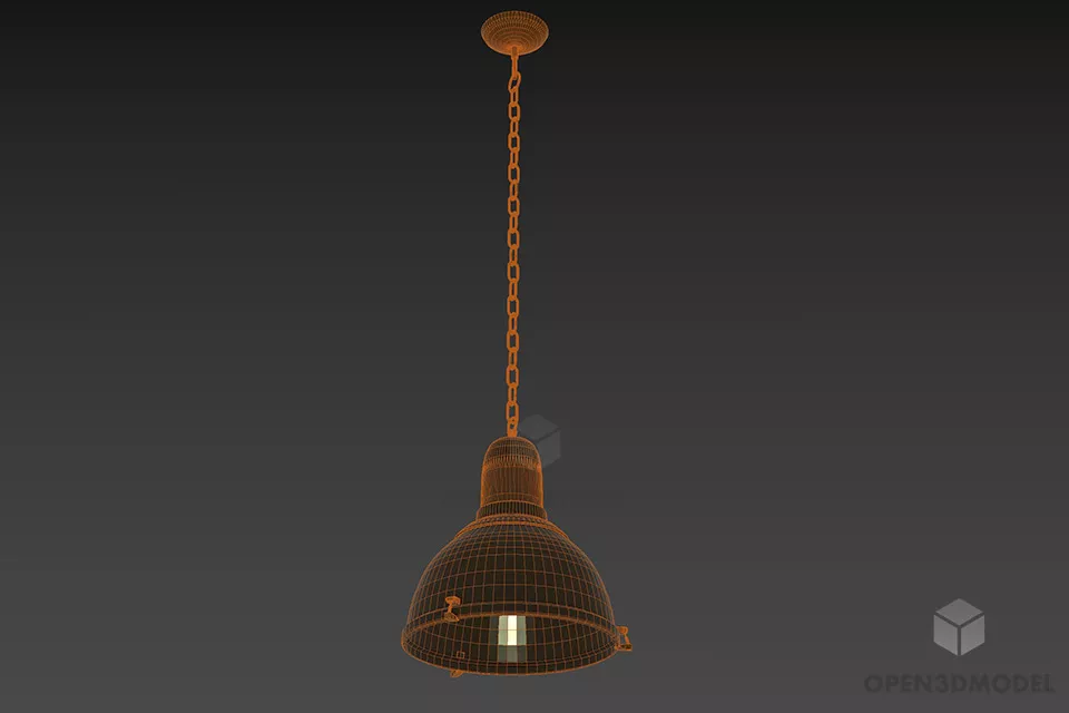 Industrial Lamp Shade 3d model 2
