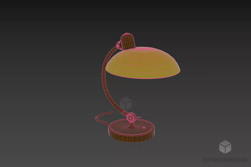 Bauhaus Mid Century Table Lamp 3d model 3