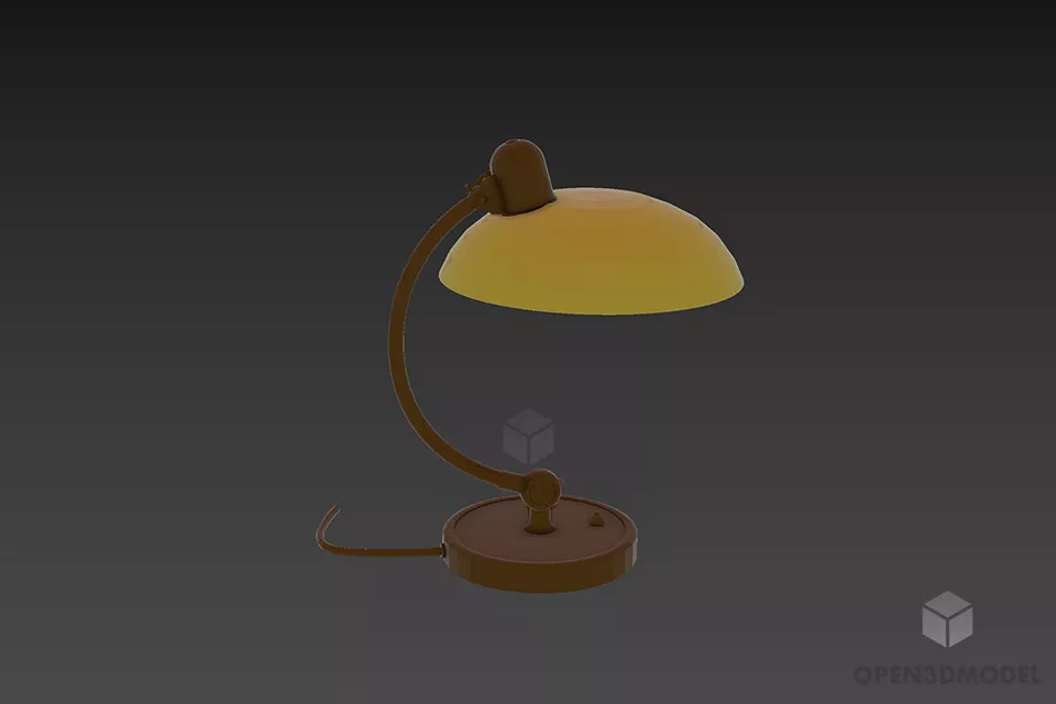 Modern Square Lamp With Glass Fiber Effects 3d model