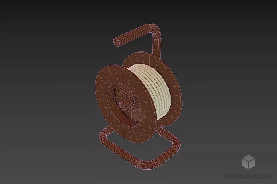 Electric Wire Cord 3d model 2