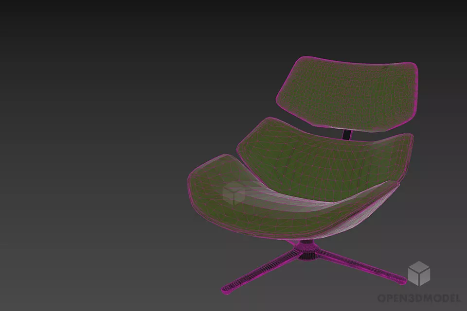 Office Lounge Armchair 3d model 2