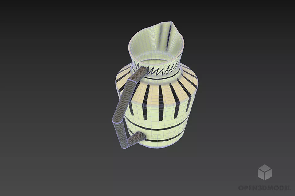 Aluminum Jug With Handle 3d model 2