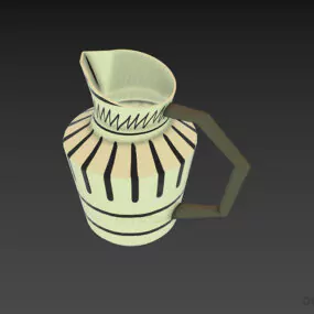 Aluminum Jug With Handle 3d model