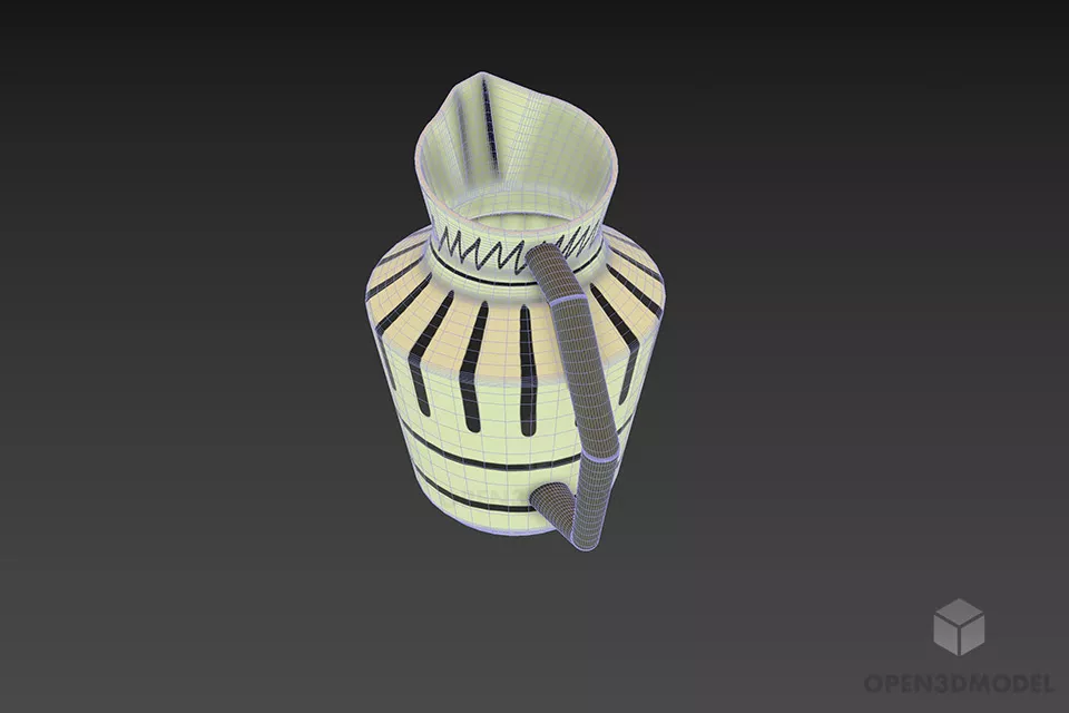 Aluminum Jug With Handle 3d model 3