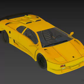Sports Car Lamborghini Diablo 3d model