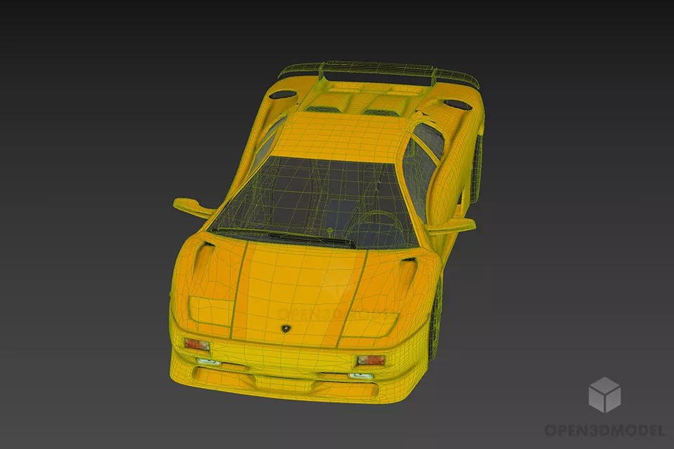 Sports Car Lamborghini Diablo 3d model 3