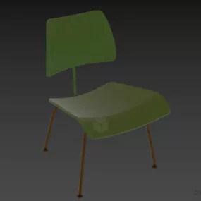 Eames Chair Plastic Dining Chair Metal Base 3d model