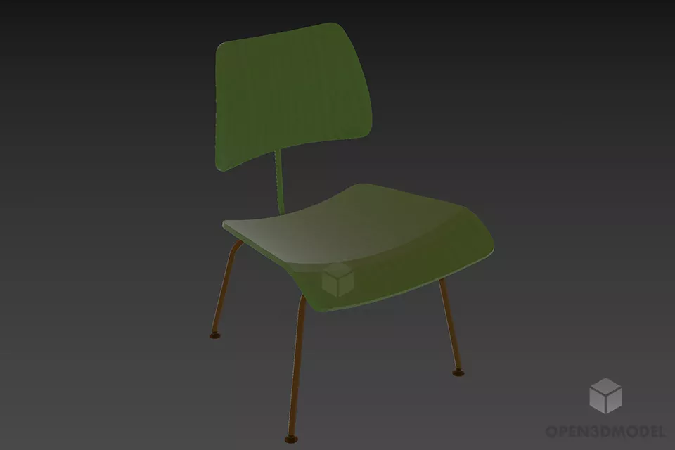 Bar Chair Metal 3d model