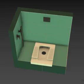 Lavatory Pan Squat Toilet 3d model