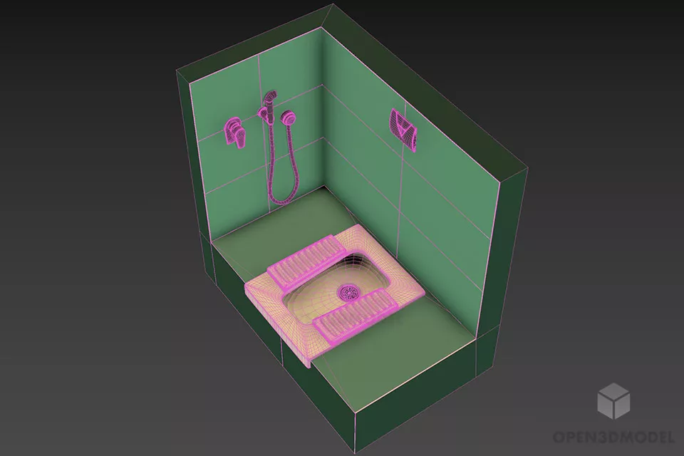Lavatory Pan Squat Toilet 3d model 3