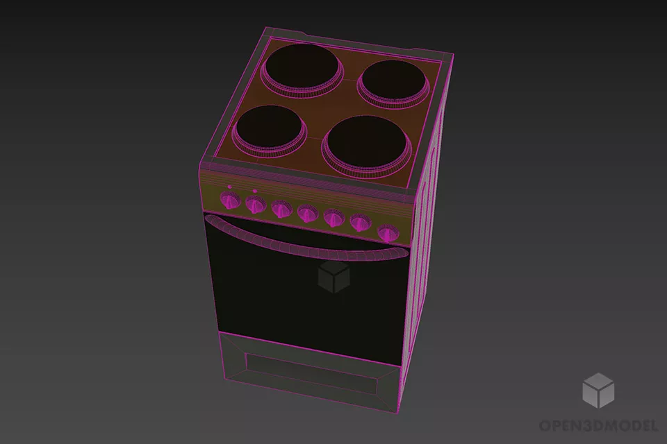 Oven Electric Range Darina 3d model 3