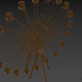 Ferris Wheel Steel Structure 3d model