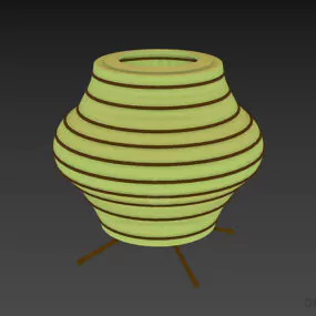 Desk Lamp Lantern Shade 3d model