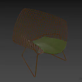 Steel Bertoia Diamond Chair 3d model