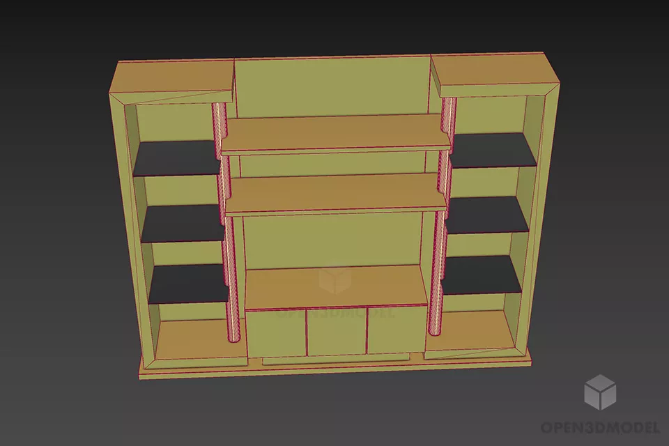 Hotel Side Tv Rack 3d model 3