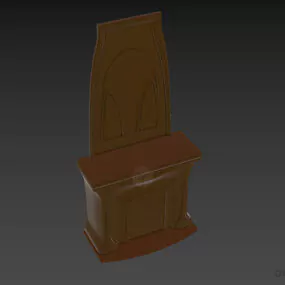 Marble Fireplace Modern Shape 3d model