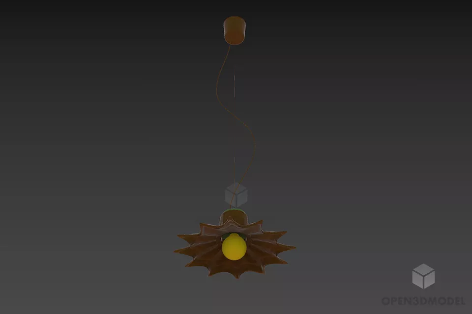 Bronze Lamp Desk Foldable 3d model