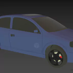 Sedan Car Opel Astra 3d model