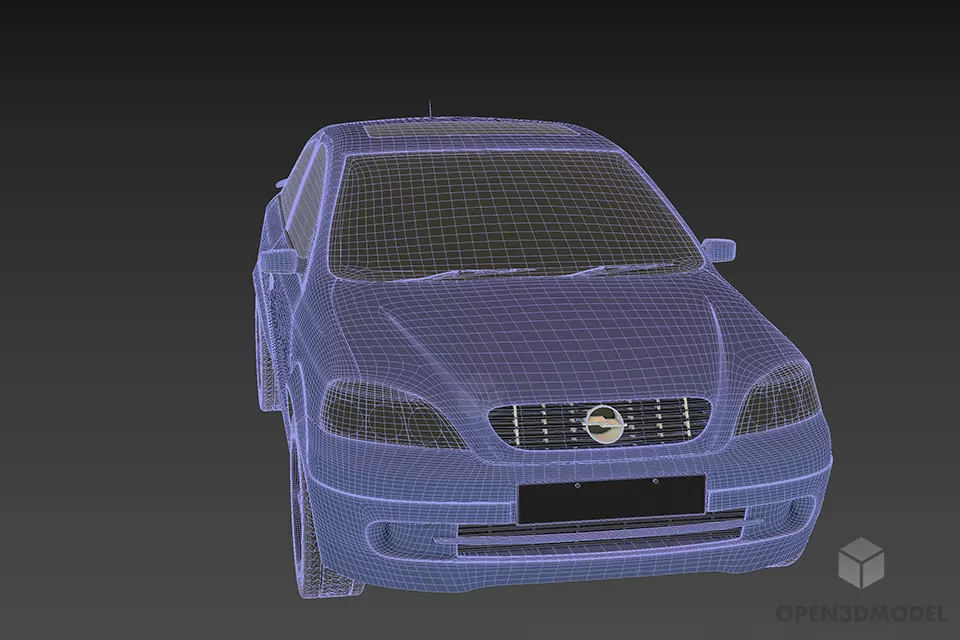 Sedan Car Opel Astra 3d model 3