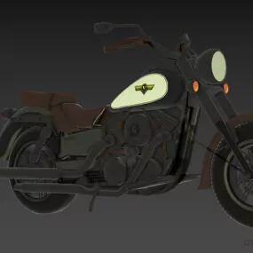 Sports Bike Motorcycle Kawasaki 3d model
