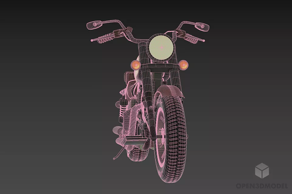 Sports Bike Motorcycle Kawasaki 3d model 3