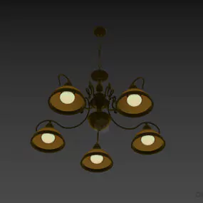 Antique Brass Ceiling Lamp Blitz 3d model