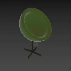 Salon Chair Egg Shape 3d model