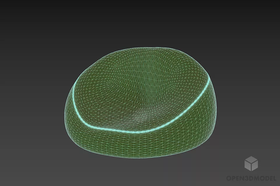Bag Armchair 3d model 2